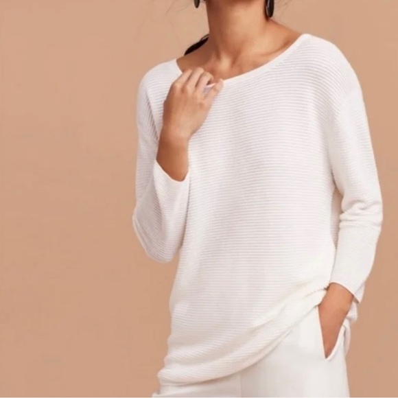 Aritzia / Wilfred Fine Knit Sweater (White) - Picture 1 of 8